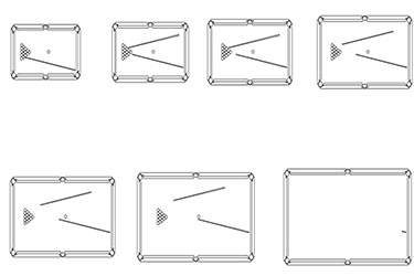 دانلود فایل معماری  نقشه‌های DWG اندازه‌های میز بیلیارد در اتوکد