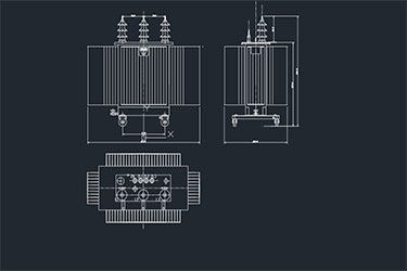 دانلود فایل معماری نقشه DWG ترانسفورماتور 36 کیلوولت در اتوکد