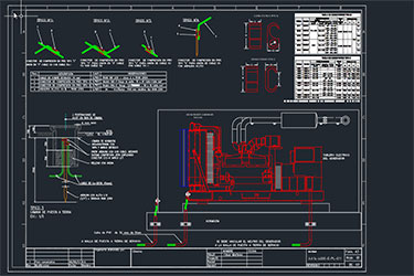 دانلود فایل معماری DWG پروژه و محاسبات زمین‌سازی ژنراتور در اتوکد