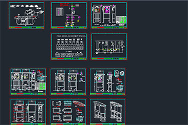 دانلود فایل معماری نقشه DWG جزئیات پروژه ارتباطات تابلو کنترل برقی در اتوکد