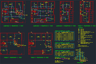 دانلود فایل معماری  برقکار خانه با فرمت DWG در اتوکد