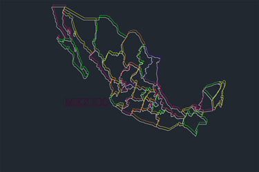 دانلود فایل معماری نقشه مکزیک با فرمت DWG در اتوکد