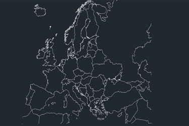 دانلود فایل معماری نقشه اروپا با فرمت DWG در اتوکد