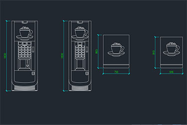 دانلود فایل معماری نقشه‌های DWG دستگاه خودکار فروش در اتوکد