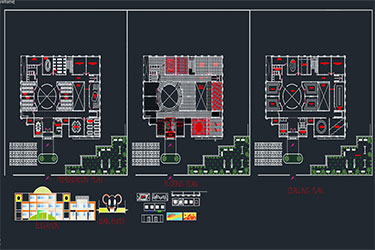 دانلود فایل معماری پروژه معماری مدرسه رایگان با فرمت DWG در اتوکد