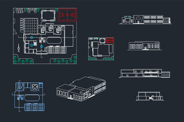 دانلود فایل معماری پروژه جزئیات مدرسه با فرمت DWG در اتوکد