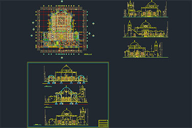 دانلود فایل معماری مسجد (نقشه اتوکد)