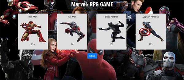 دانلود پروژه بازی نقش‌آفرینی مارول (Marvel Role-Playing Game) با استفاده از JavaScript و کد منبع