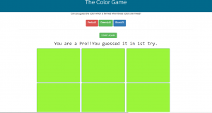 دانلود پروژه   بازی **Color Game** با استفاده از **JavaScript**، **HTML** و **CSS**