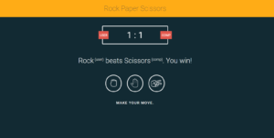 دانلود پروژه بازی **سنگ، کاغذ، قیچی (Rock, Paper, Scissors)** با استفاده از HTML، CSS و JavaScript