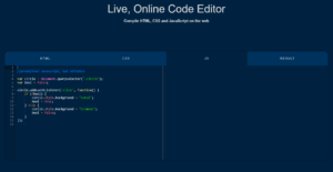 دانلود پروژه کاربردی  **ویرایشگر کد زنده (Live Code Editor)** با استفاده از HTML، CSS و JavaScript