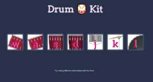 دانلود پروژه کاربردی **کیت درام (Drum Kit) با JavaScript**