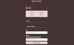 دانلود پروژه کاربردی **ردیاب هزینه‌ها (Expense Tracker)** در JavaScript