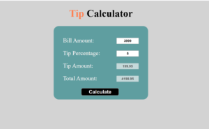 دانلود پروژه کاربردی  **Tip Calculator** در HTML و JavaScript