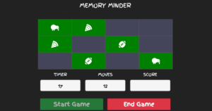 دانلود پروژه **بازی حافظه (Memory Minder) با JavaScript**