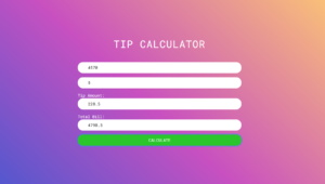 دانلود پروژه کاربردی **محاسبه‌گر انعام (Tip Calculator)** با استفاده از JavaScript