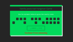 دانلود پروژه **بازی دارکوب (Hangman)** با استفاده از HTML، CSS و JavaScript 